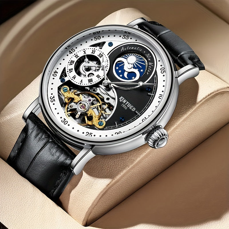 Men's Moon Phase Sports Watch Waterproof