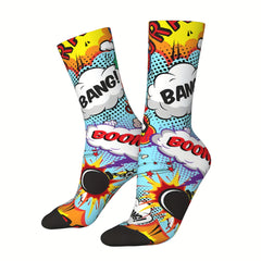 Funny Novelty Crew Socks Crazy Design