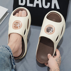 Men's Color Block Slides Soft Sole Slippers for Outdoor Activities