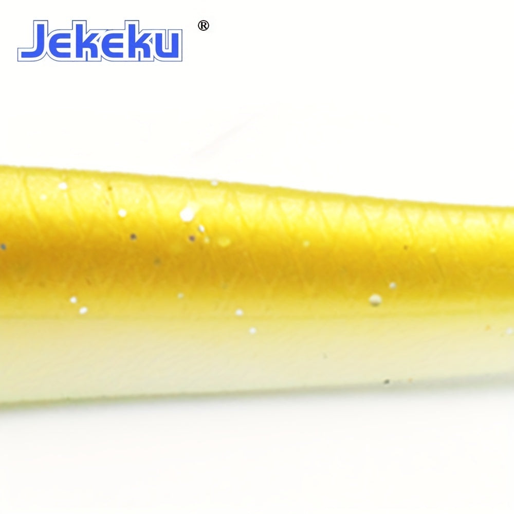 JEKEKU 2pcs Soft Loach Fishing Lures 100mm 3.94inch 6.1g Soft Wobbler