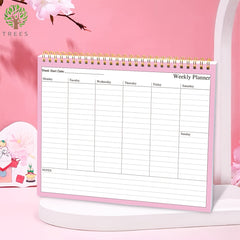 Trees Weekly Planner Notepad 7-9.5 Inches