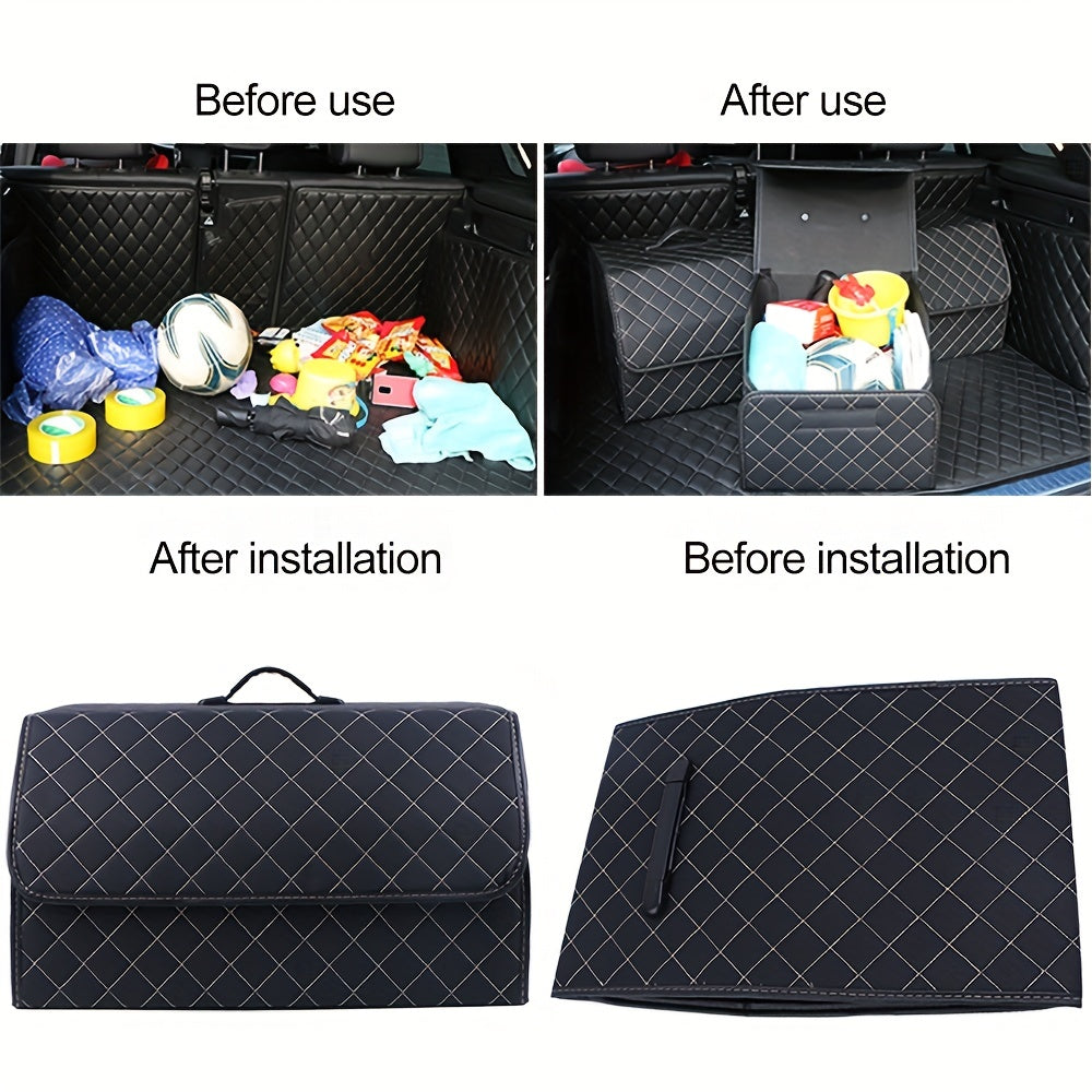 Car Trunk Organizer Storage Box Collapsible Auto Cargo Storage Container