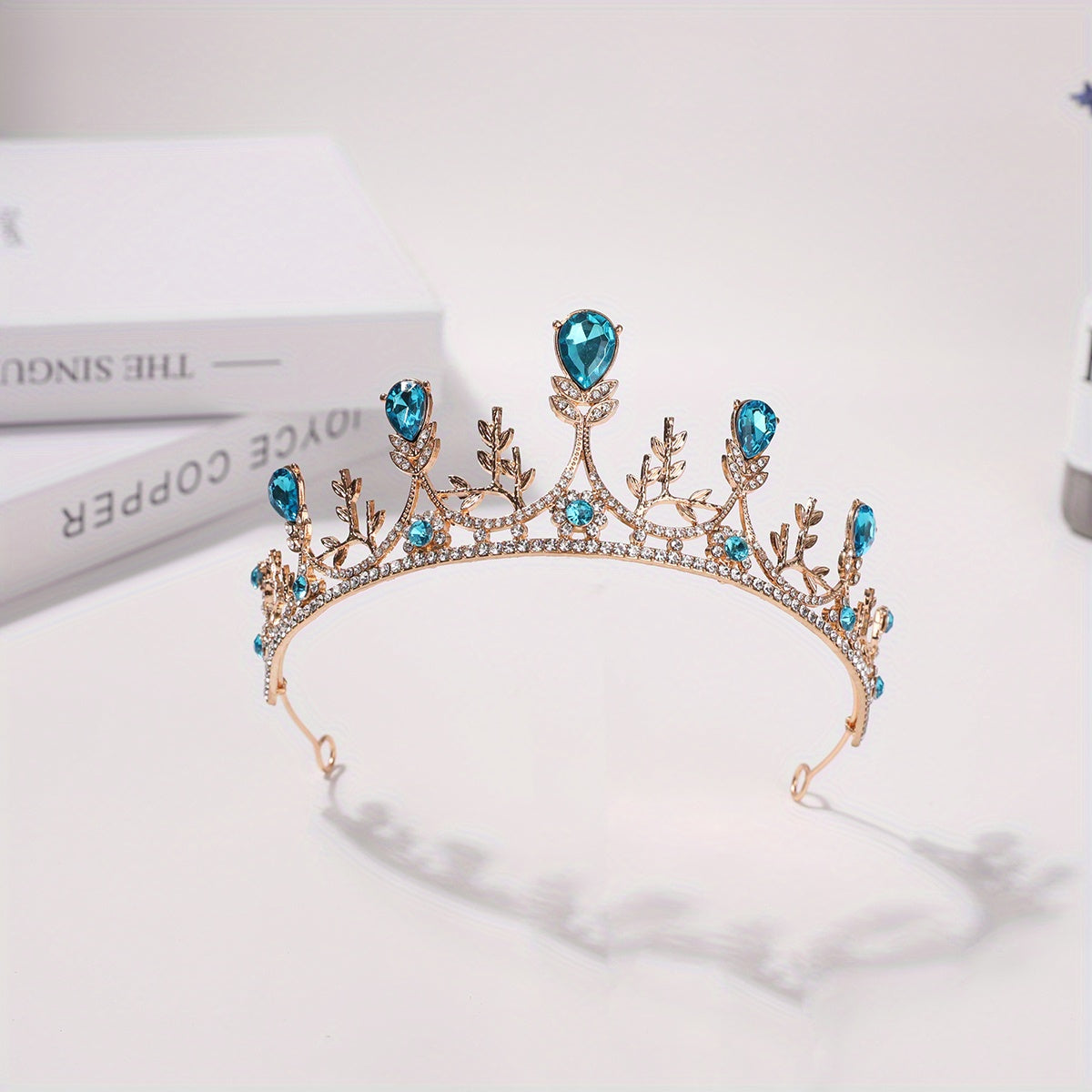 Girls Rhinestone Bead Crown Head Jewelry Props