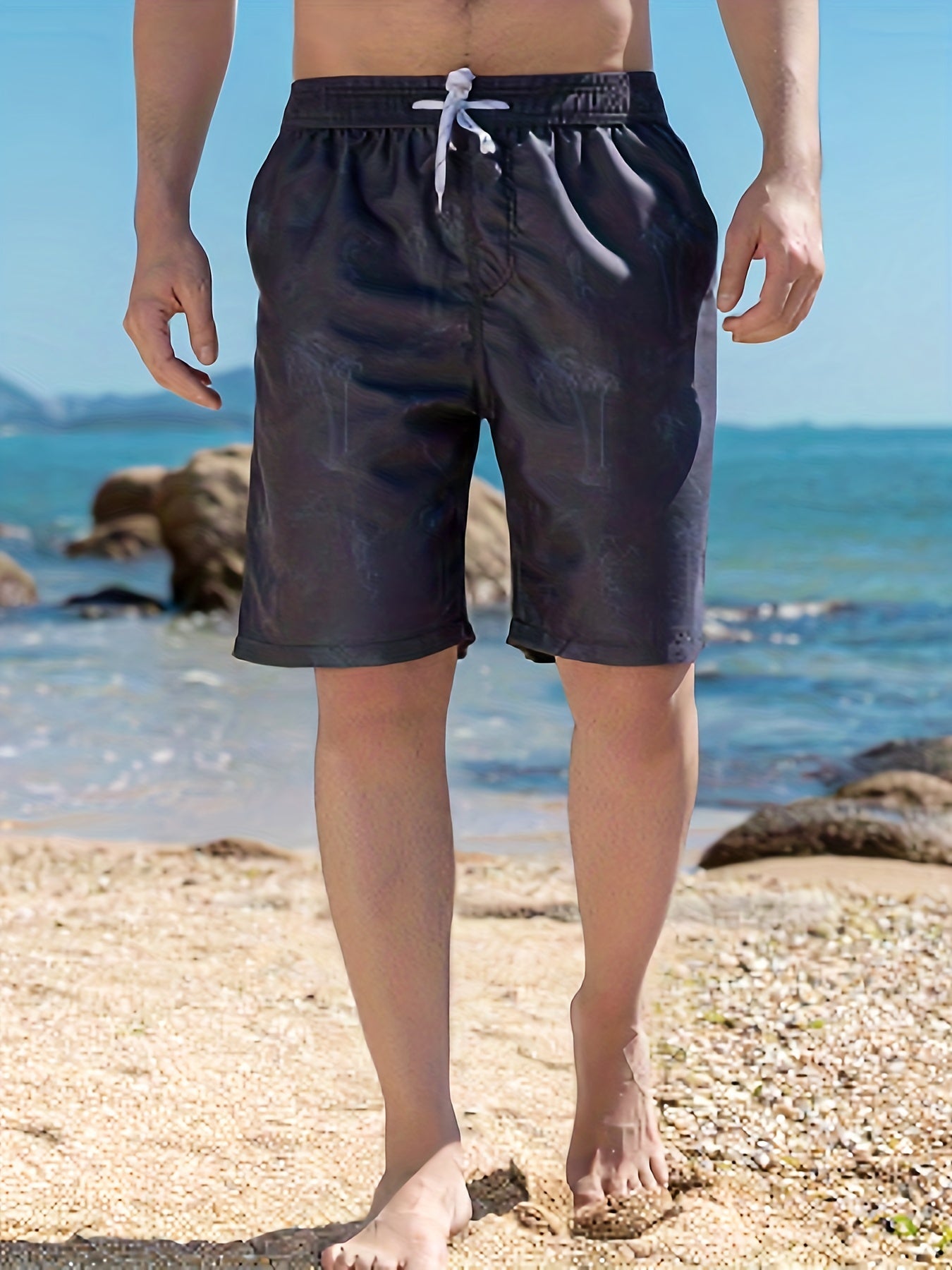 Men's Palm Tree Beach Shorts for Summer