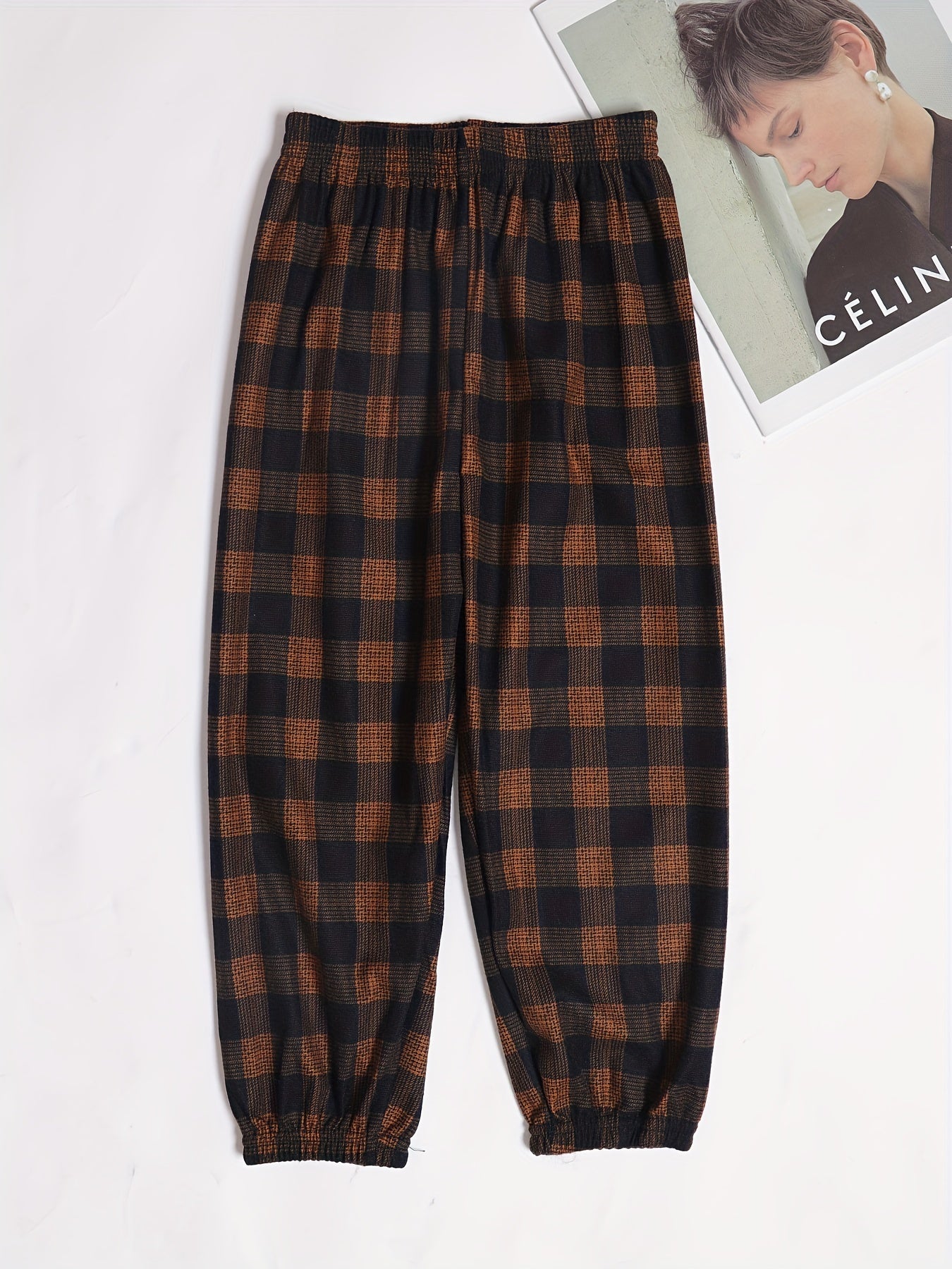 Boys Casual Plaid Long Pants for Spring & Autumn Kids Clothing