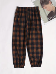 Boys Casual Plaid Long Pants for Spring & Autumn Kids Clothing