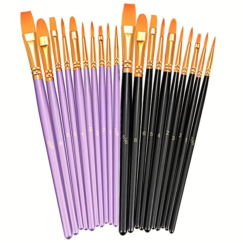 1pc Brush Set 20 Acrylic Brushes Painting Watercolor Acrylic Brushes