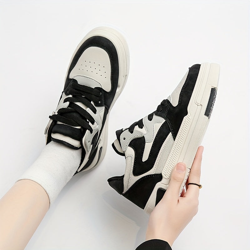 Women's Lace Up Platform Sneakers Low Top Casual Shoes