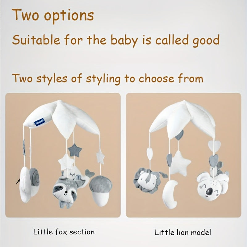 Baby Rattles Hanging Bell Plush Toy with Music Box