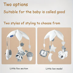 Baby Rattles Hanging Bell Plush Toy with Music Box