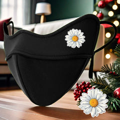 Men's 5D Thermal Daisy Print Mask Windproof Breathable Brown/Ye
