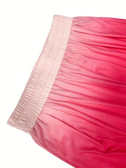 Gradient Wide Leg Pants Elastic Waist Women's Clothing