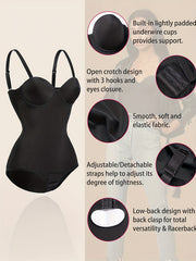 Tummy Control Bodysuit Backless Body Shaper Women's Underwear