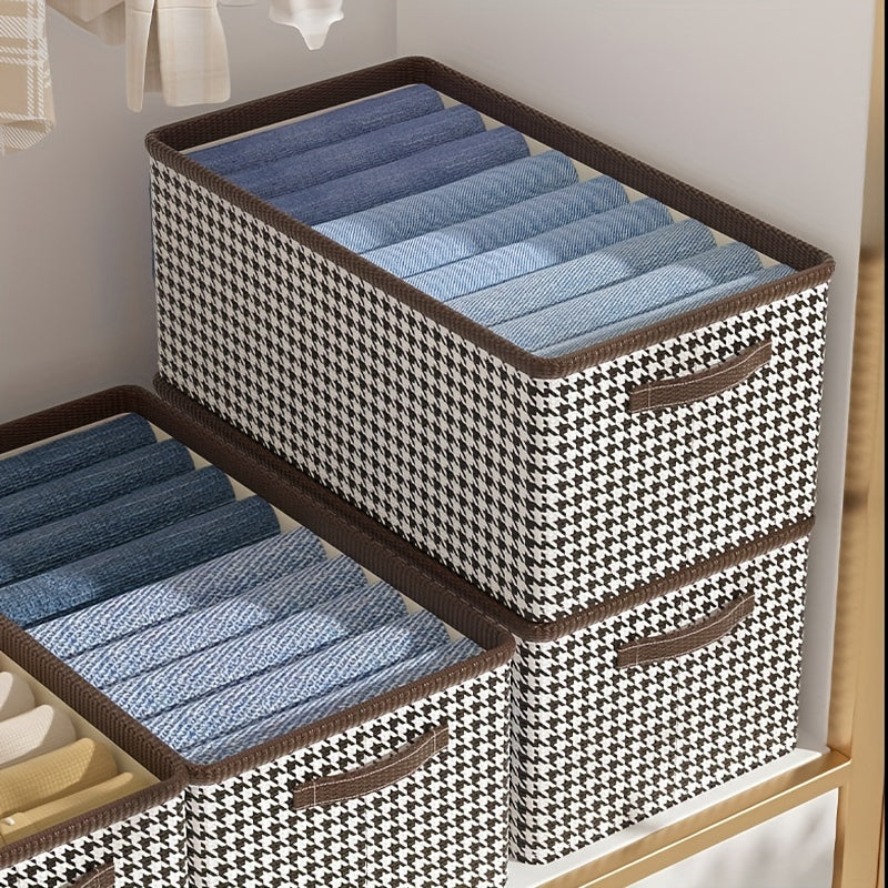 1pc Houndstooth Clothes Organizer S-XL Divider for Jeans T-shirts