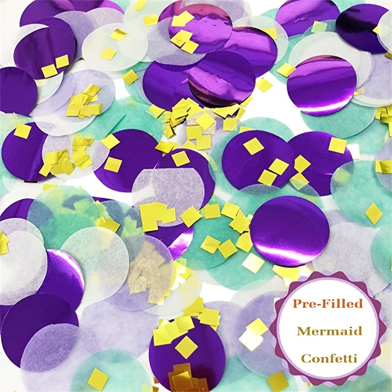 Mermaid Confetti Balloons 20pcs + 30 Clear Latex Balloons