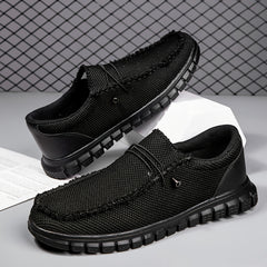 Men's Vintage Style Loafer Shoes Solid Slip On