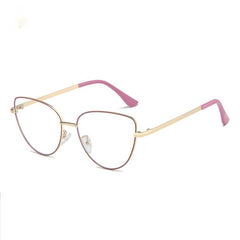 Round Frame Light Blocking Eyestrain Clear Glasses For Women