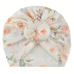 Printed Bun Head Baby Headscarf And Hat 0-3 Years Old Baby Supplies