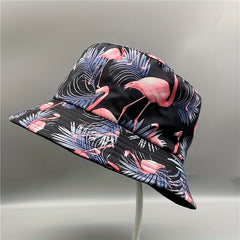 Flamingo Leaf Reversible Bucket Hat Unisex