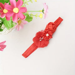 Cute Baby Girls Pearl Flower Hairband for Decoration