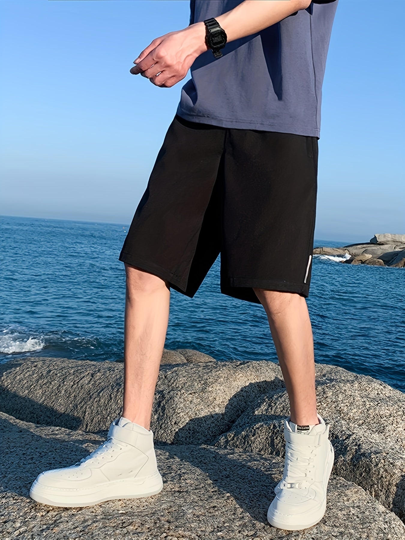 Men's Quick Dry Comfy Shorts with Zipper Pockets