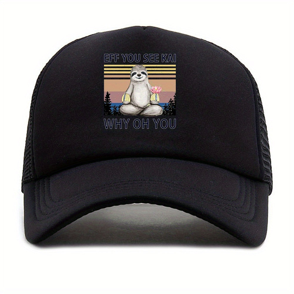 Outdoor Baseball Cap Men's Cartoon Print Hip Hop Dad Trucker Hat
