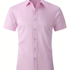 Men's Slim Formal Button Up Shirt for Business Occasion