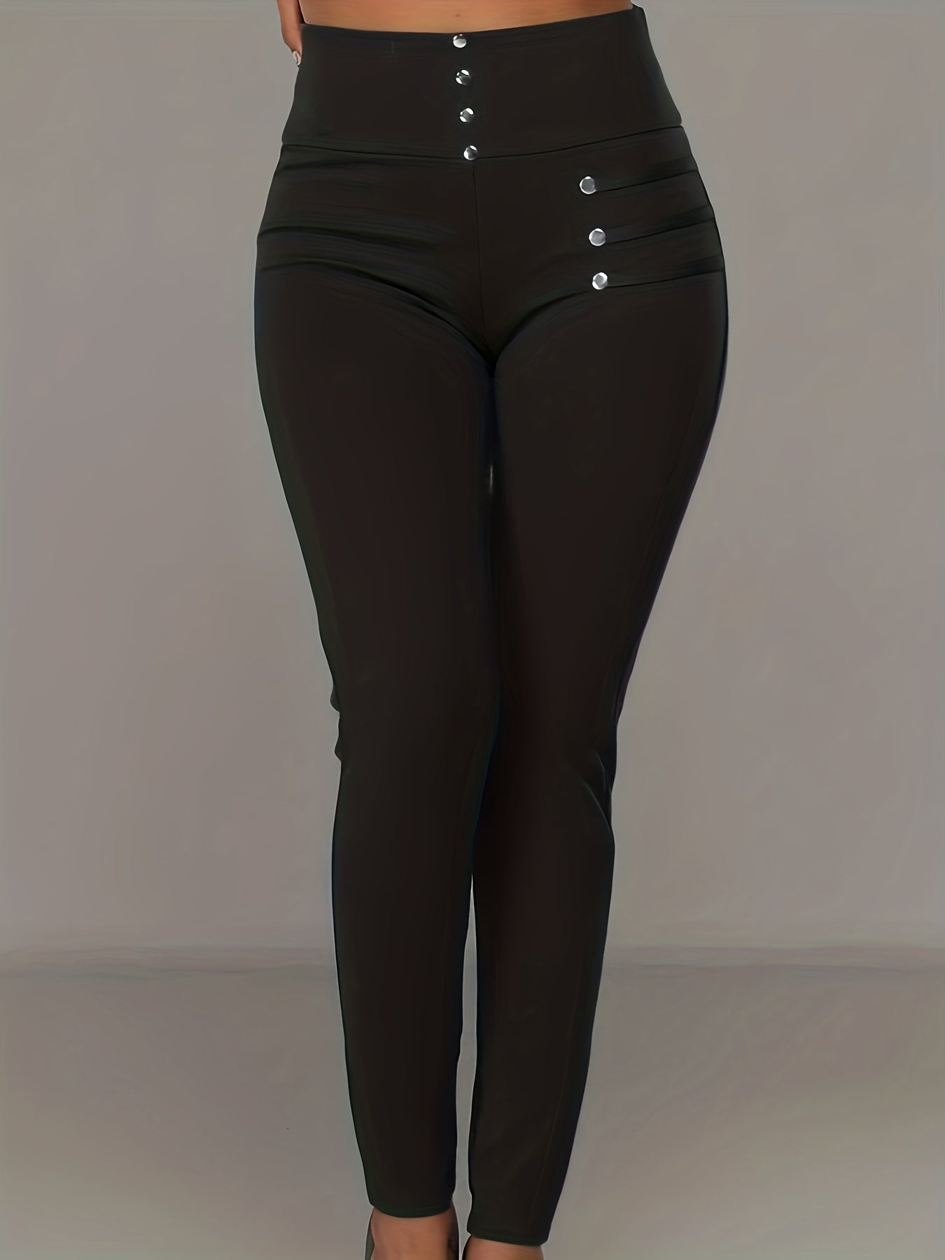 Solid Wideband Waist High Rise Leggings