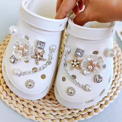 Women's Chain Flower Starfish Jewelry for Hole Shoes