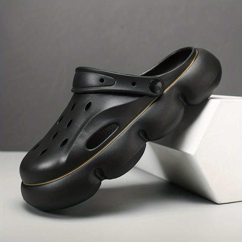Men's Platform Clogs Non Slip Beach Sandals Hollow Out Garden Shoes