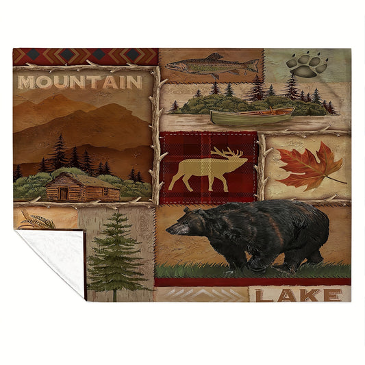 Christmas Decoration Blanket Lightweight Flannel Blanket for Couch Bedroom