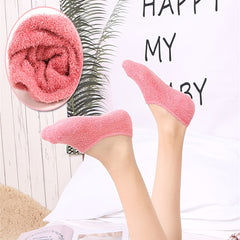 7 Pairs Non Slip Pastel Plush Socks Women's Stockings