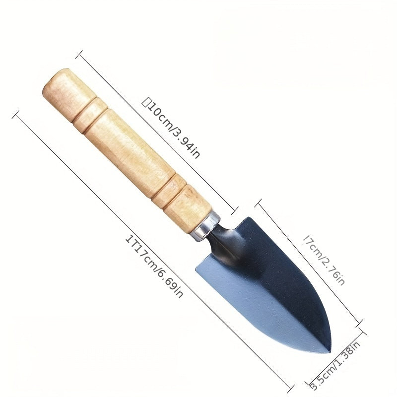 Small Shovel Flower Shovel Garden Shovel Mini Wooden Handle Spade Narrow