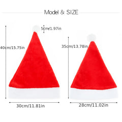 Plush Christmas Hat Short Plush Christmas Decorations