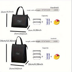 Portable Insulated Lunch Bag Aluminum Foil Thermal Outdoor