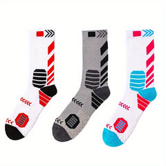 3 Pairs Sport Socks for Skateboard Basketball Runn