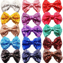 15pcs Sequin Bow Hairpin Hair Accessories