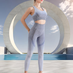 Gradient Sports Bra & Leggings Set for Yoga Workout