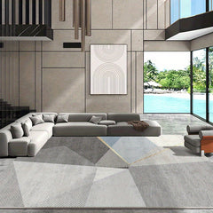 Modern Geometric Area Rug for Living Room Non Shedding Floor Carpet