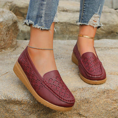 Women's Hollow Out Flat Loafers Slip On Flats