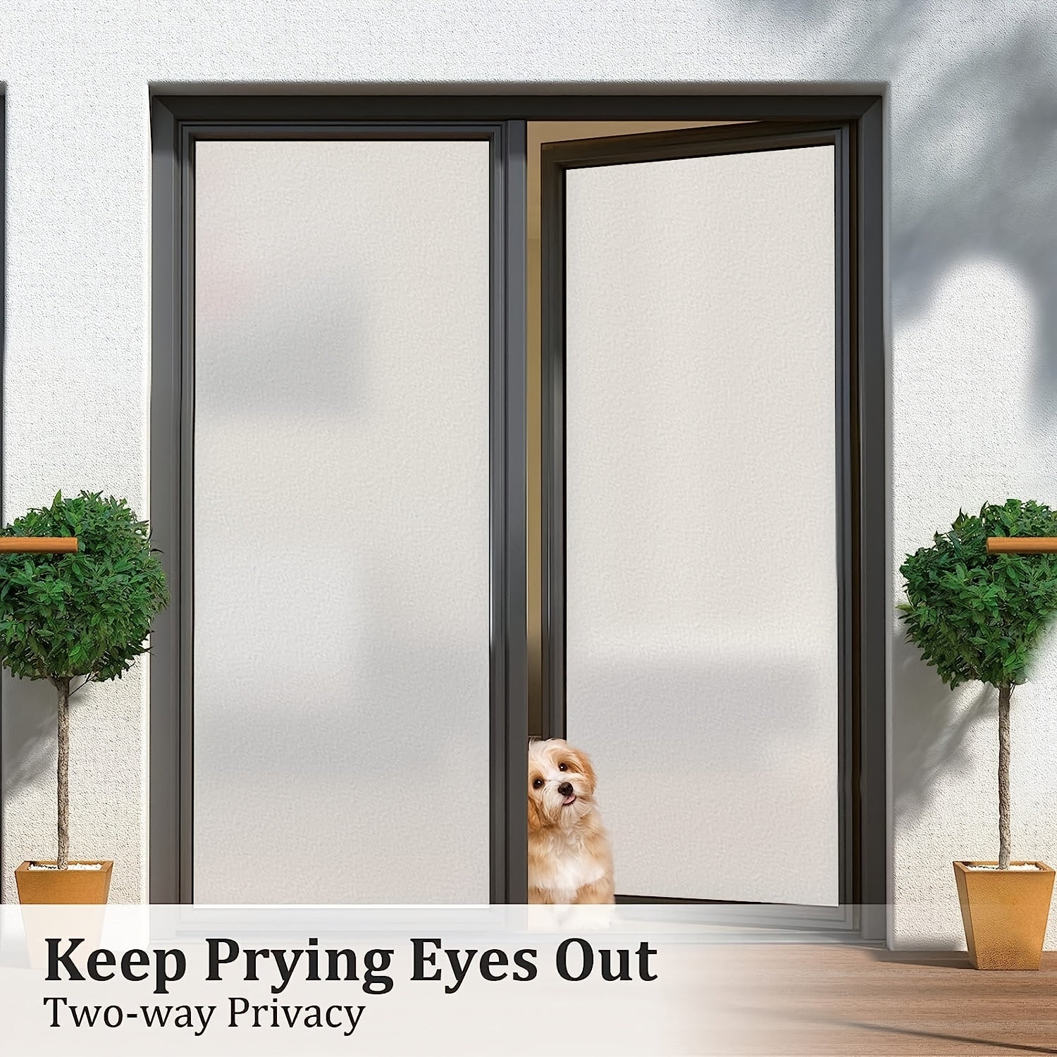 PMMJ Frosted Glass Window Privacy Film Sunshade Tinting Film