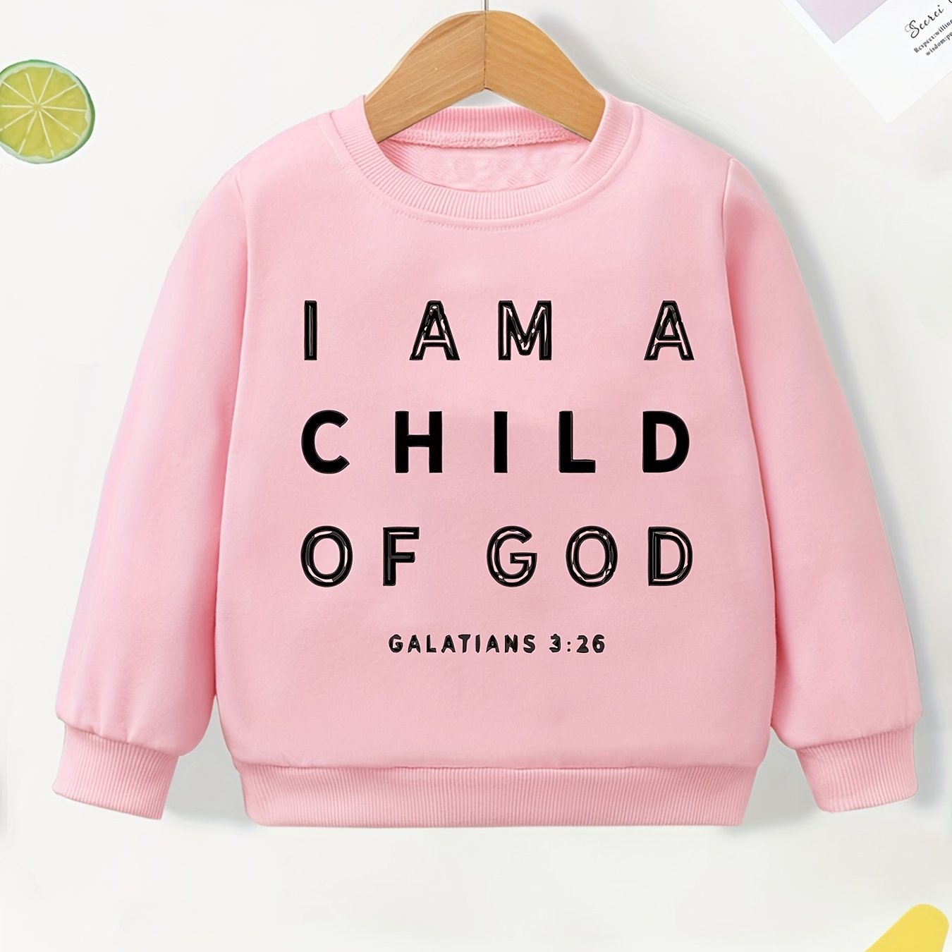 Graphic Girls Round Neck Sweatshirt Toddler Kids Tops Pullover