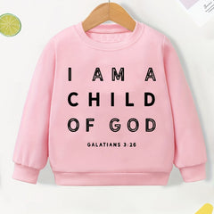 Graphic Girls Round Neck Sweatshirt Toddler Kids Tops Pullover