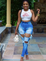 Sexy Jeans Women's High Rise Skinny Jeans