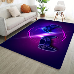 Colorful Game Console Floor Carpet Enhances Gaming Experience