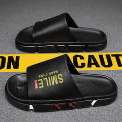 Men's 'Smile' Slides Casual Non Slip Slippers Open Toe Shoes