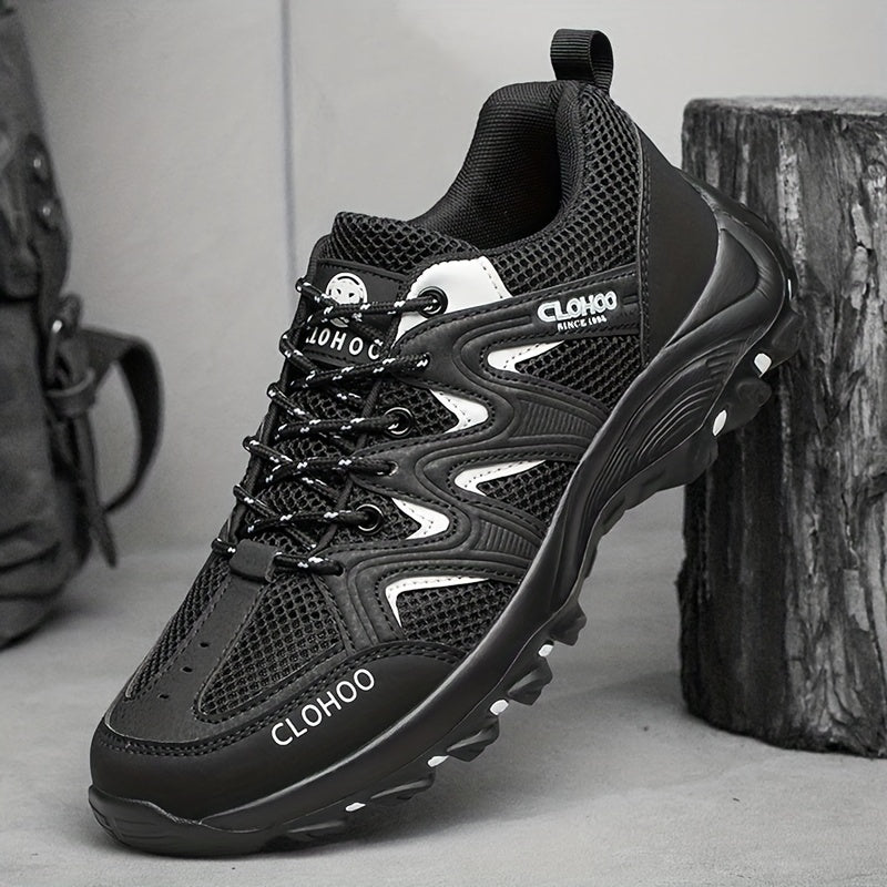 CLHOO Hiking Boots Men's Non Slip Lace Up Shoes