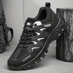 CLHOO Hiking Boots Men's Non Slip Lace Up Shoes