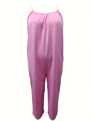 Casual Jumpsuit Solid Wide Leg Jumpsuit Pockets