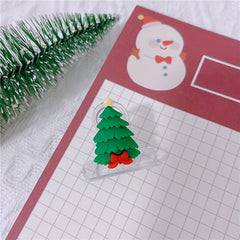 4pcs Christmas Resin Paper Clip Swallowtail Elk Snowman Clip